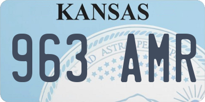 KS license plate 963AMR