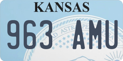 KS license plate 963AMU