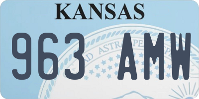 KS license plate 963AMW