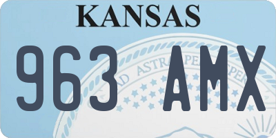KS license plate 963AMX
