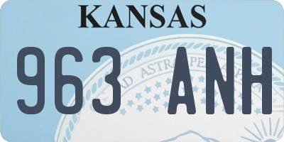 KS license plate 963ANH