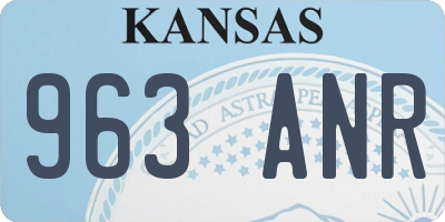 KS license plate 963ANR