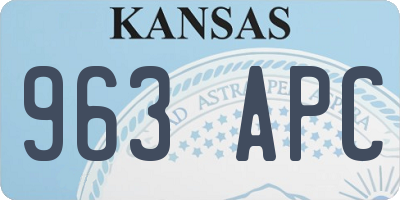 KS license plate 963APC