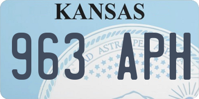 KS license plate 963APH