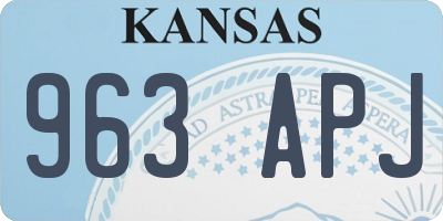 KS license plate 963APJ