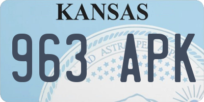 KS license plate 963APK