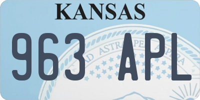 KS license plate 963APL