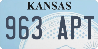 KS license plate 963APT
