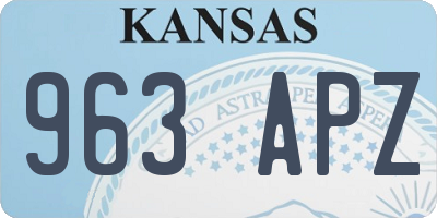 KS license plate 963APZ