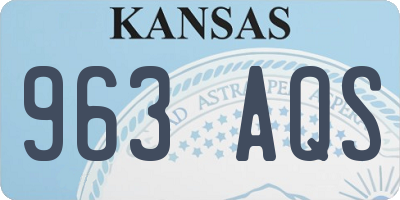 KS license plate 963AQS