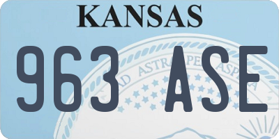 KS license plate 963ASE