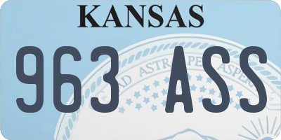 KS license plate 963ASS