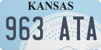 KS license plate 963ATA