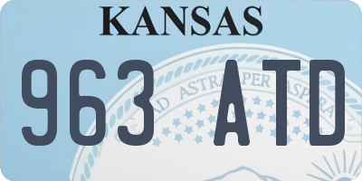 KS license plate 963ATD