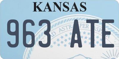 KS license plate 963ATE