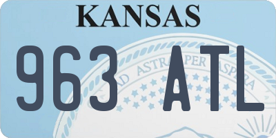 KS license plate 963ATL