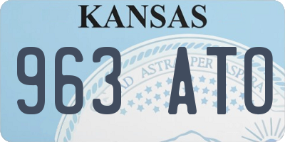 KS license plate 963ATO