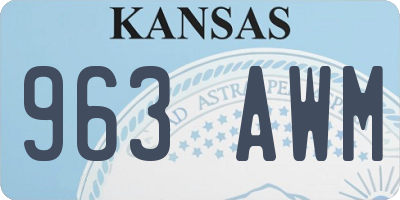 KS license plate 963AWM