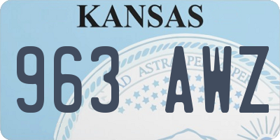 KS license plate 963AWZ