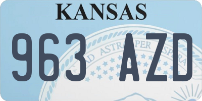 KS license plate 963AZD