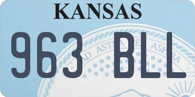 KS license plate 963BLL