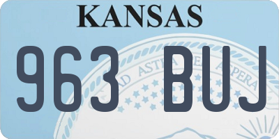 KS license plate 963BUJ