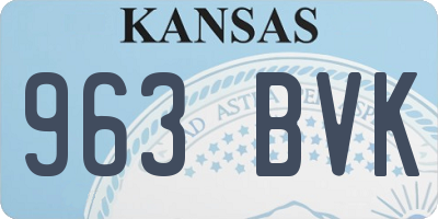 KS license plate 963BVK