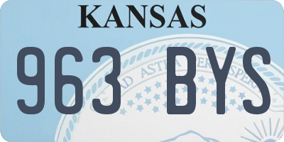 KS license plate 963BYS