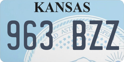 KS license plate 963BZZ