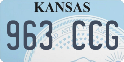 KS license plate 963CCG