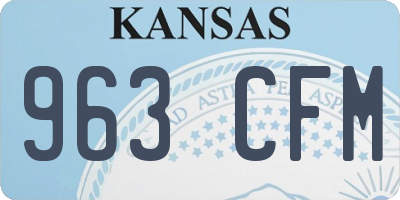 KS license plate 963CFM