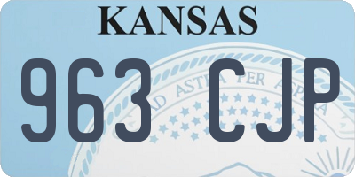 KS license plate 963CJP