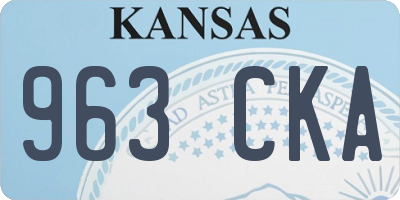 KS license plate 963CKA