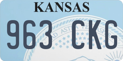 KS license plate 963CKG
