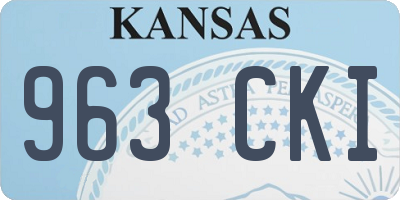 KS license plate 963CKI