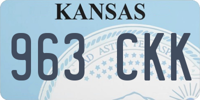 KS license plate 963CKK