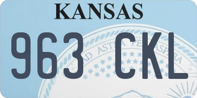 KS license plate 963CKL