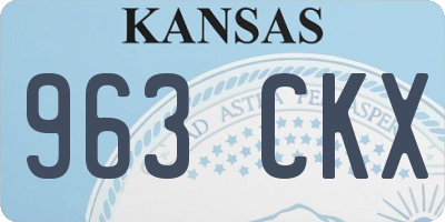 KS license plate 963CKX