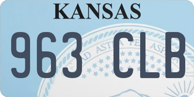 KS license plate 963CLB