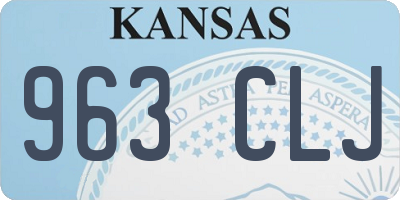 KS license plate 963CLJ