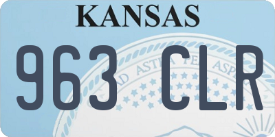 KS license plate 963CLR