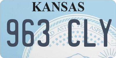 KS license plate 963CLY