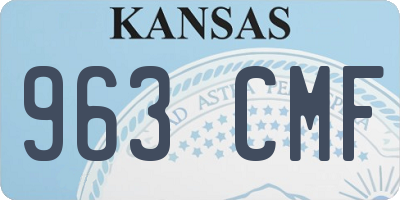 KS license plate 963CMF
