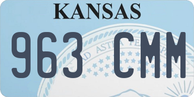 KS license plate 963CMM