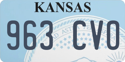 KS license plate 963CVO