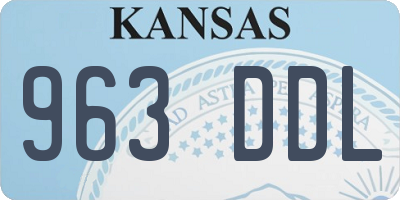 KS license plate 963DDL