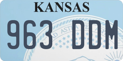 KS license plate 963DDM