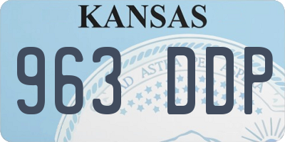 KS license plate 963DDP