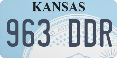 KS license plate 963DDR