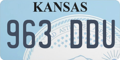 KS license plate 963DDU